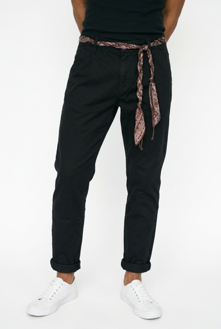 Over-d Pantalone 1 Pince Tapered Nero