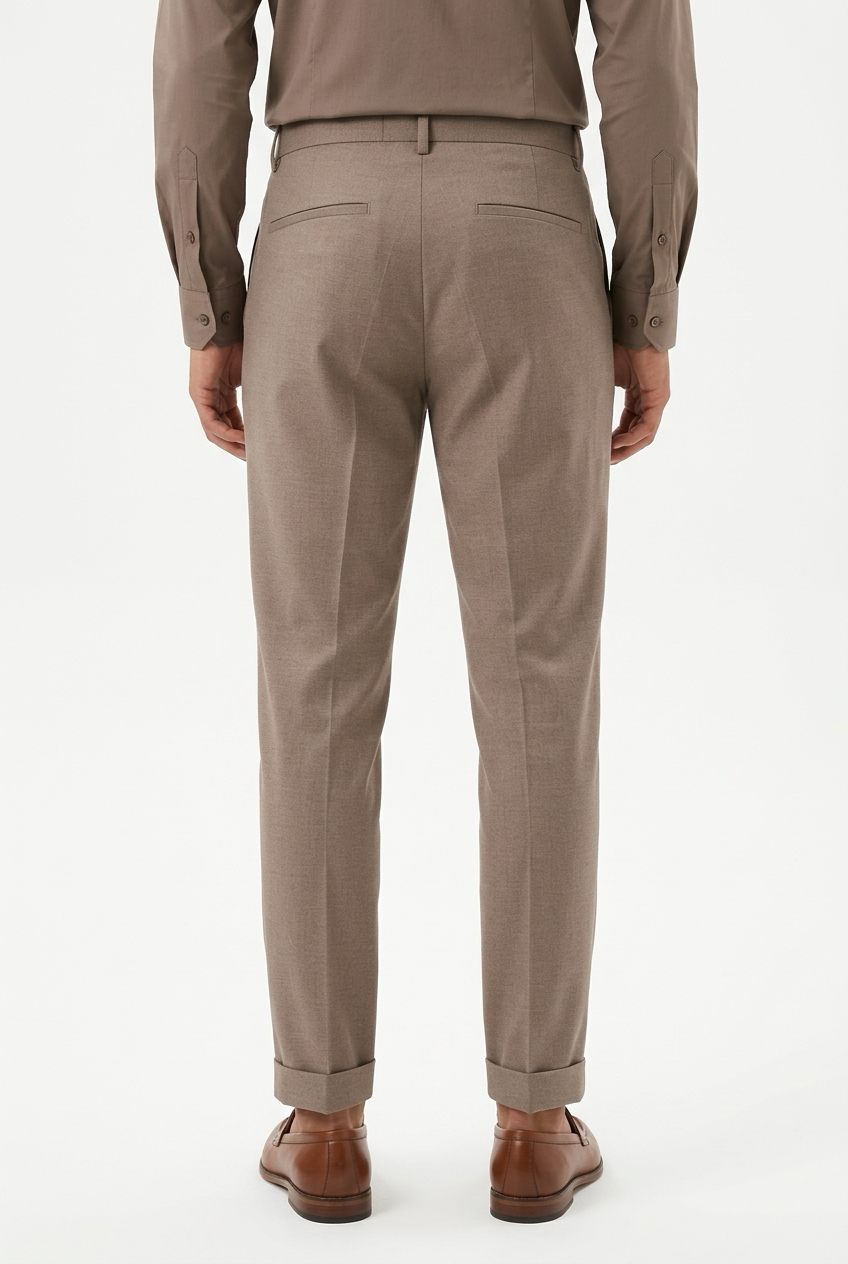 Telamira Pantalone Pinces Tapered Beige 