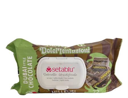 SetaBlu Salviette Umidificate da 72 pezzi Dubai Style Chocolate