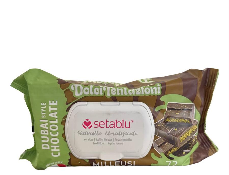 SetaBlu Salviette Umidificate da 72 pezzi Dubai Style Chocolate