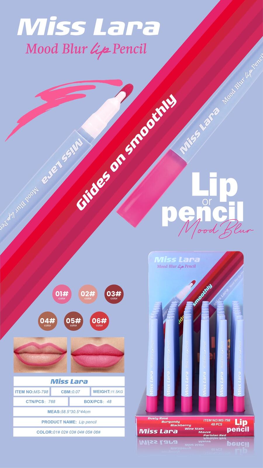 Miss Lara Lip Pencil [Conf. da 48 pezzi]