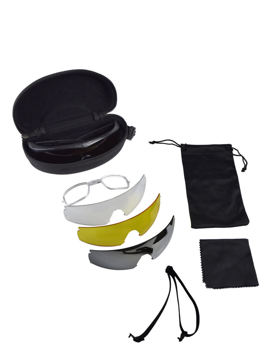 OPENLAND Occhiale Balistico Kit 4 Lenti - Protezione Oculare Tattica