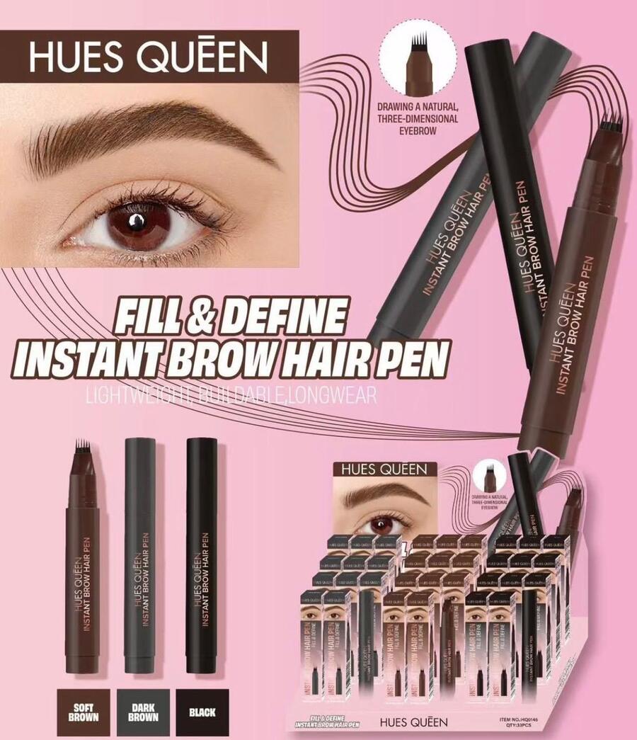 Hues Queen Fill&Define Instant Brown Hair Pen [Conf.da 33 pezzi