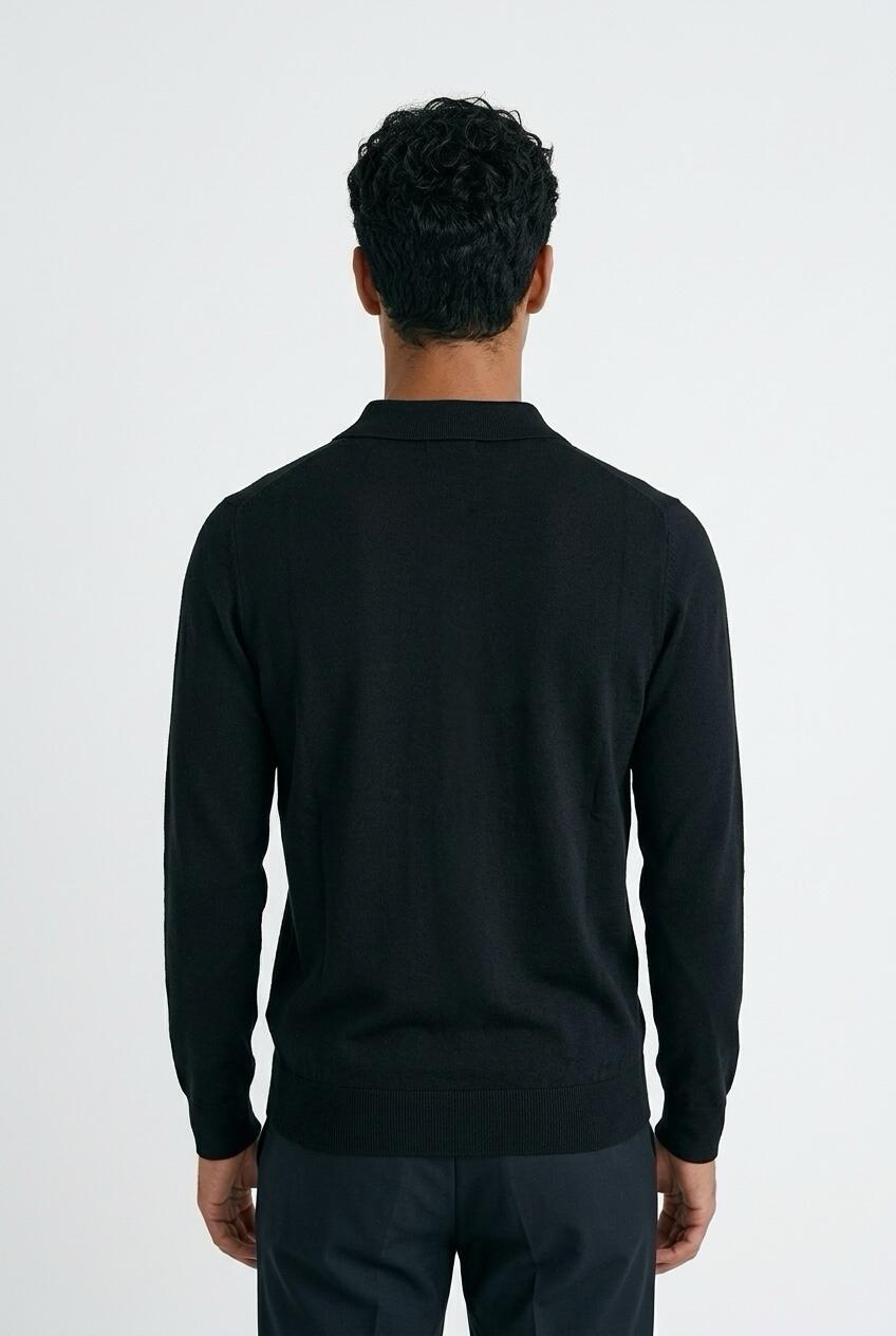 Telamira Polo Manica Lunga Nero