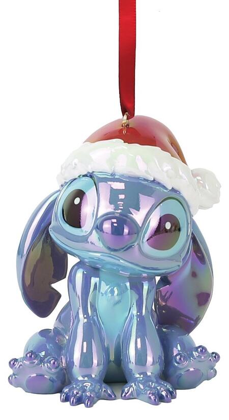 Enesco Disney Decorazione Natalizia Stitch in PVC Iridescente da Appendere