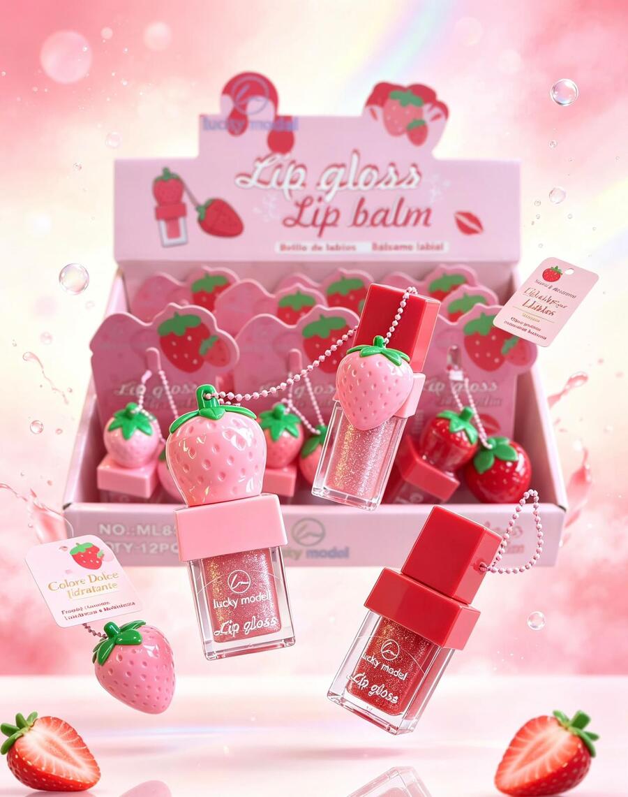 Lucky Model Lip Gloss & Lip Balm [Conf. da 12 pezzi]