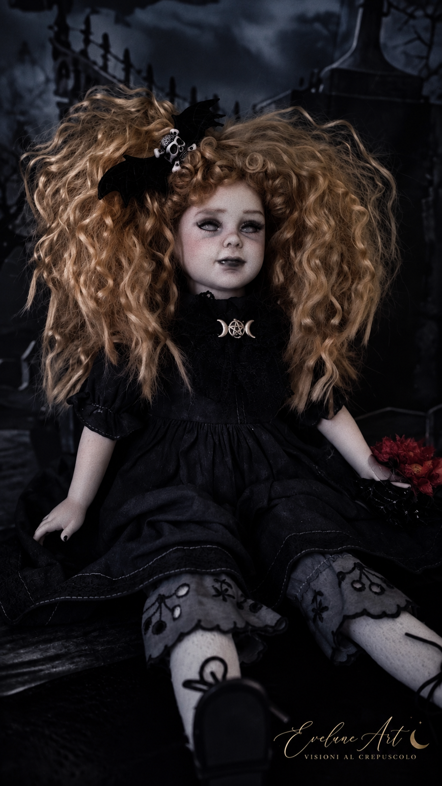 Ofelia bambola creepy in porcellana