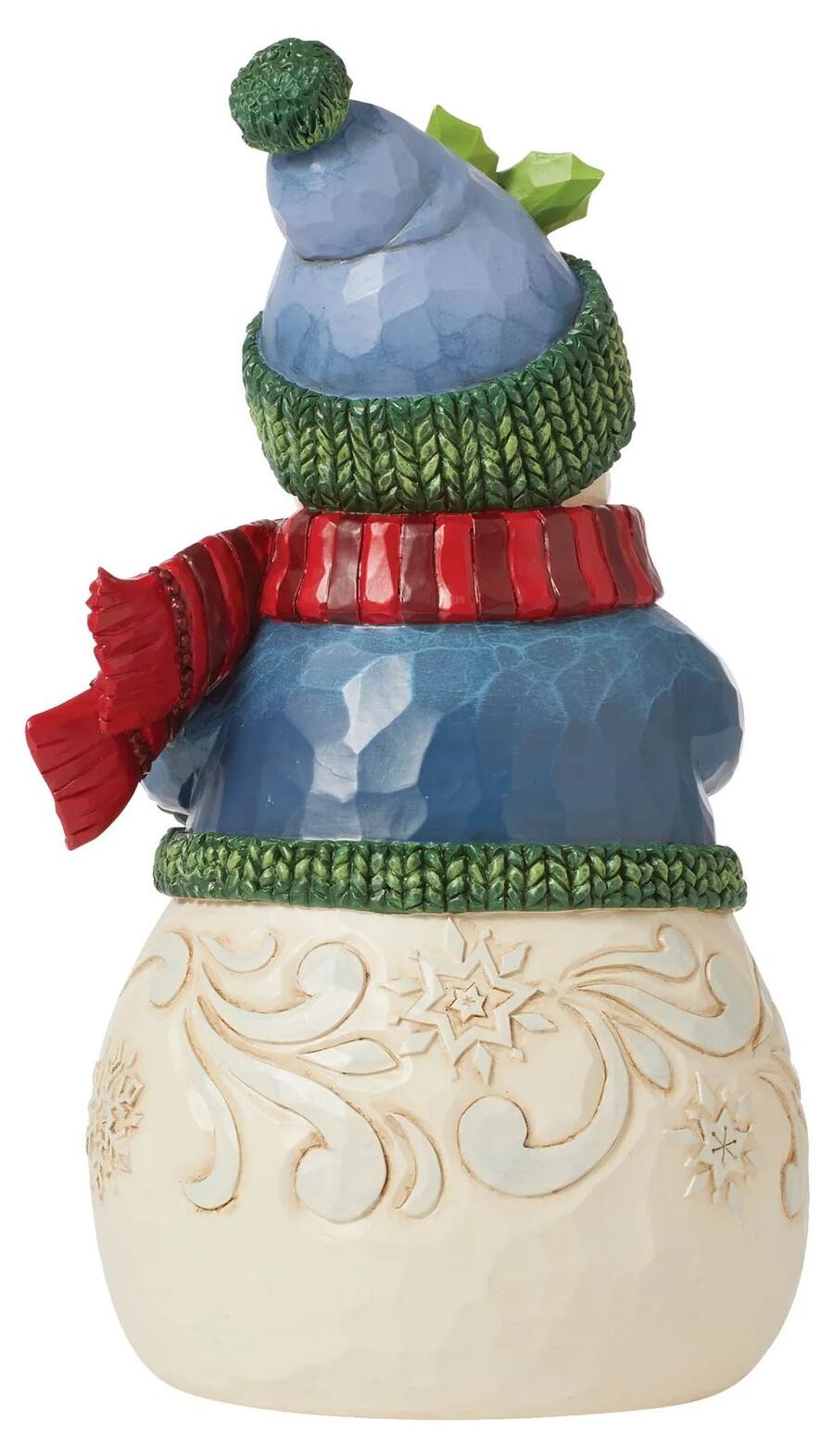 Jim Shore Statuina Pupazzo di Neve con i Regali Heartwood Creek