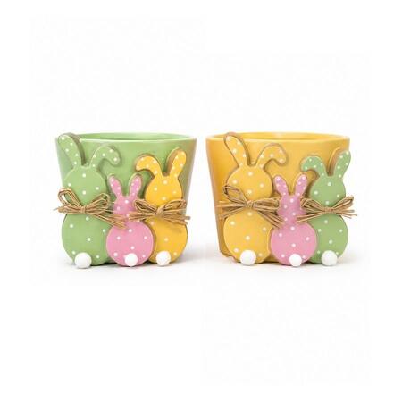 CASPO' 2MIX COL CONIGLI 14X13.5H11.5 TERRACOTTA