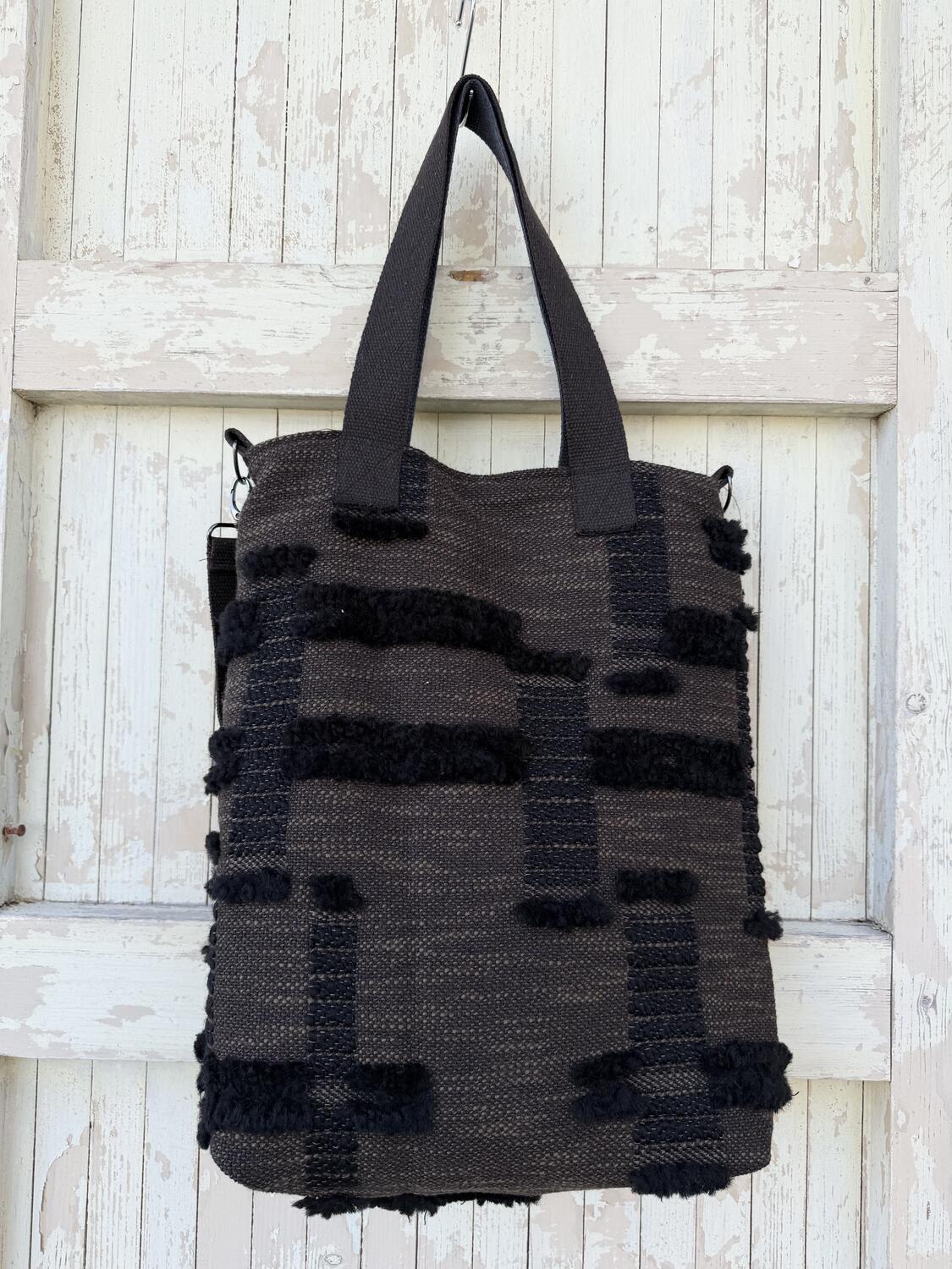 Borsa  marrone e nera 