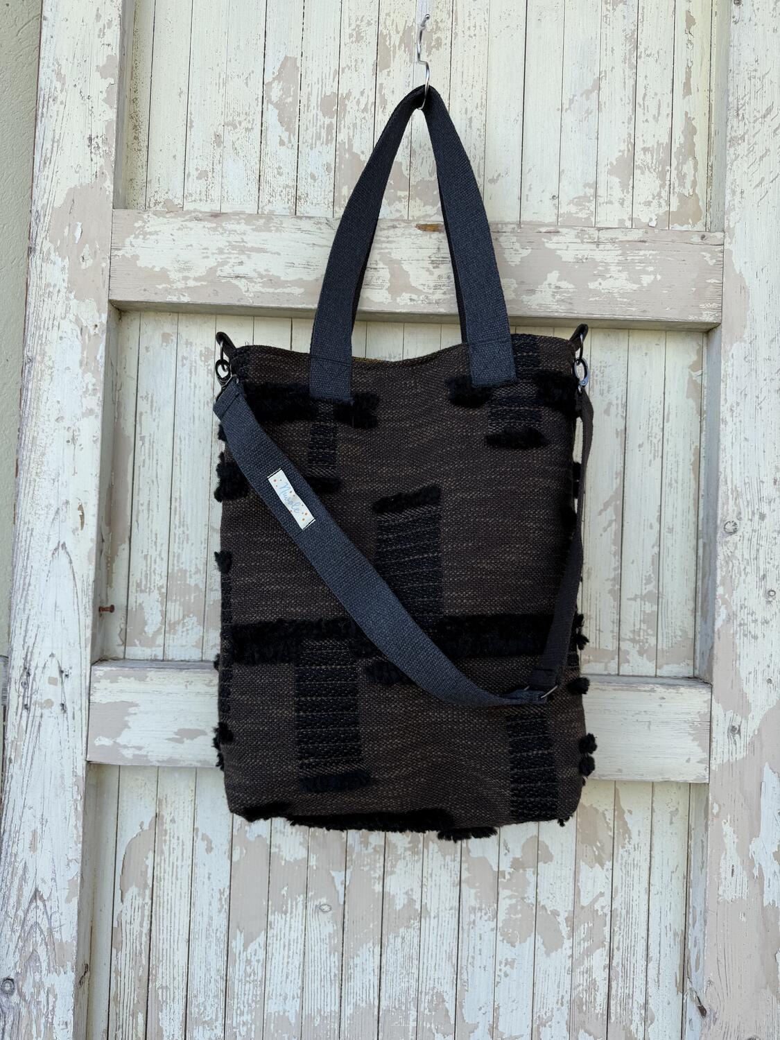 Borsa  marrone e nera 
