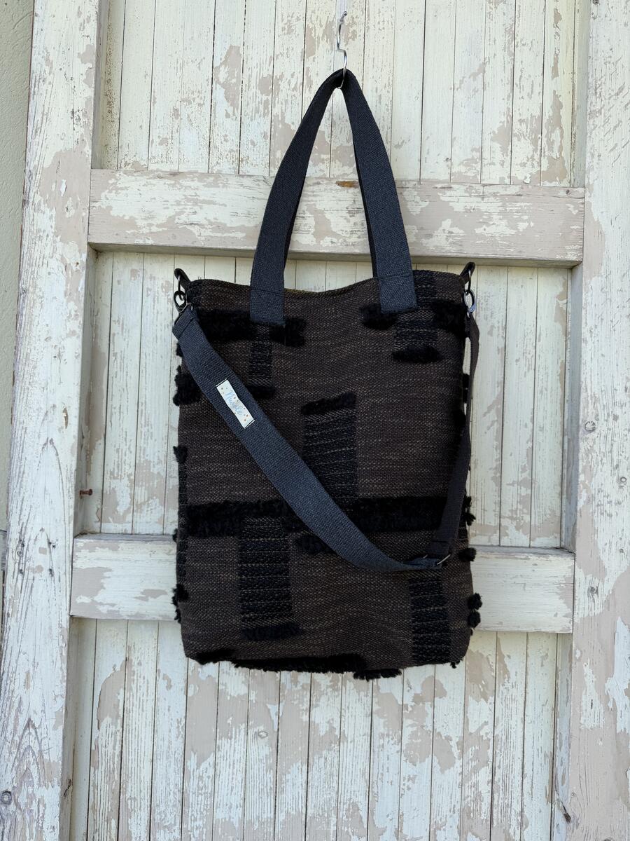 Borsa  marrone e nera 