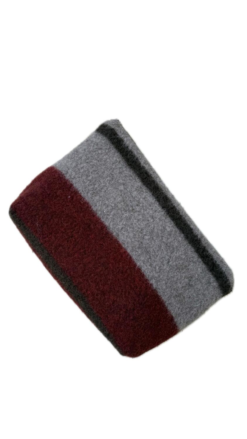 Clutch bordeaux e beige