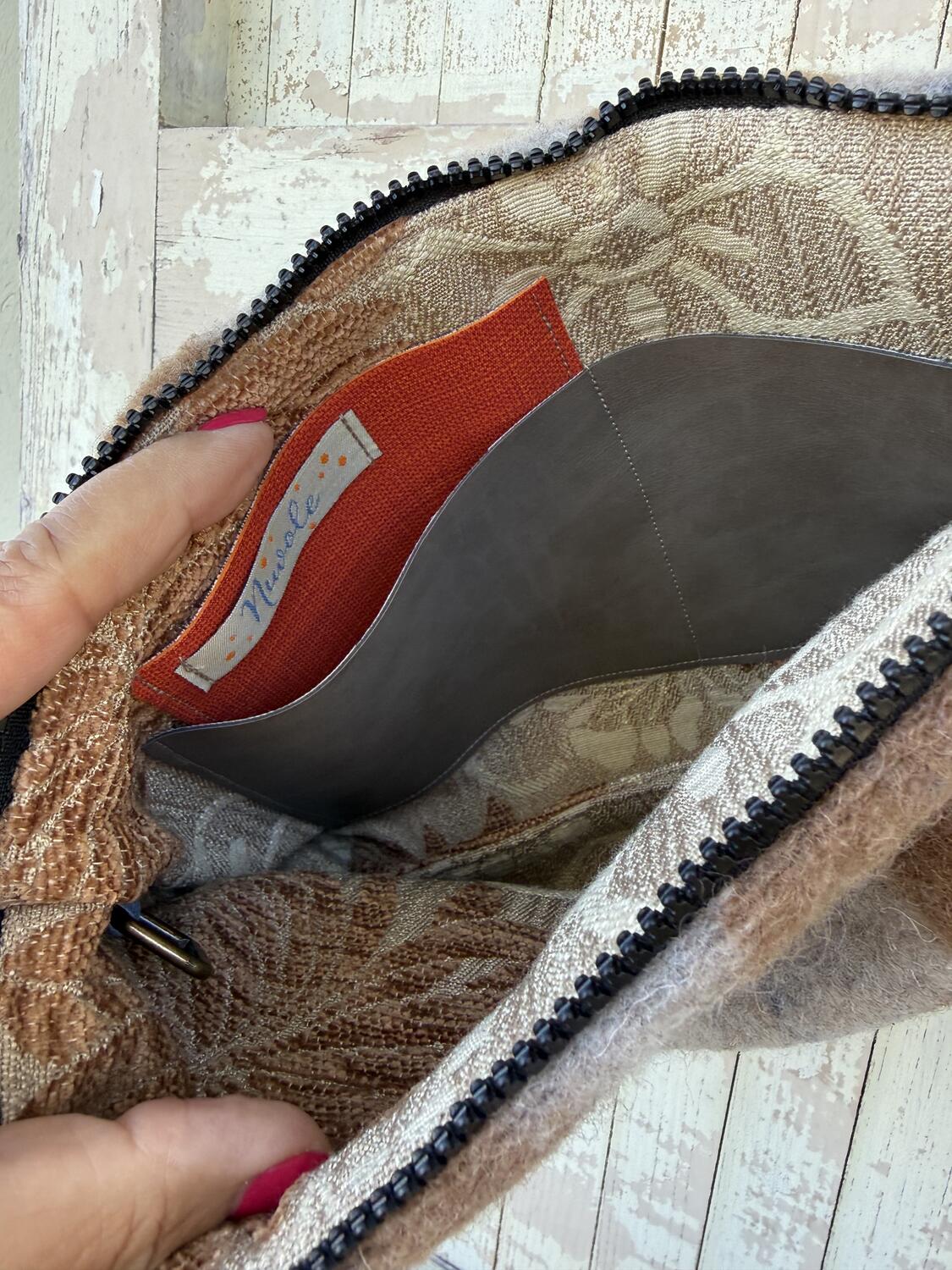 Clutch losanghe beige