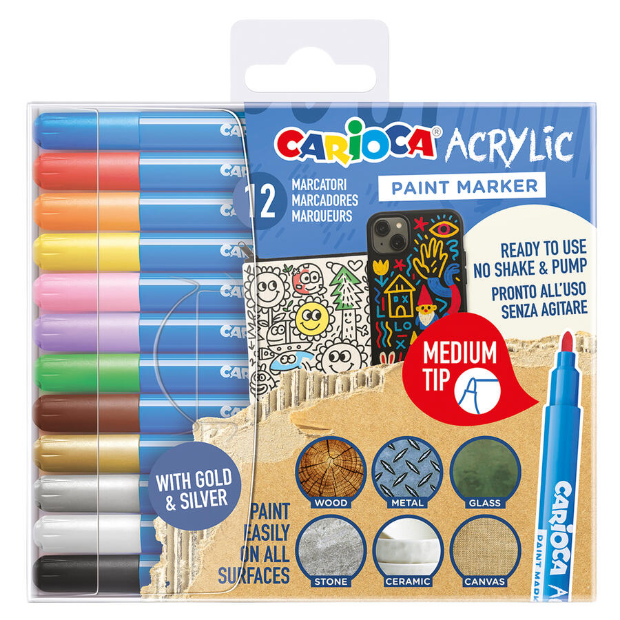 Pennarelli PAINT MARKER Acrilici CARIOCA