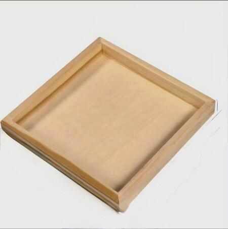 Base in legno a vassoio quadrata 12 x 12 cm