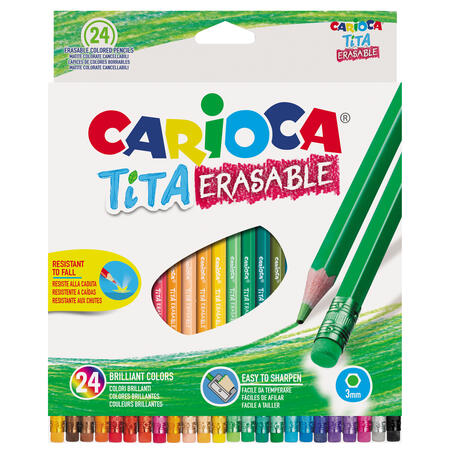 Pastelli Matite Colorate TITA Cancellabili CARIOCA