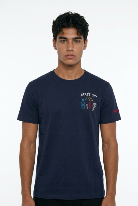 Superculture T-shirt Apres Ski Blu