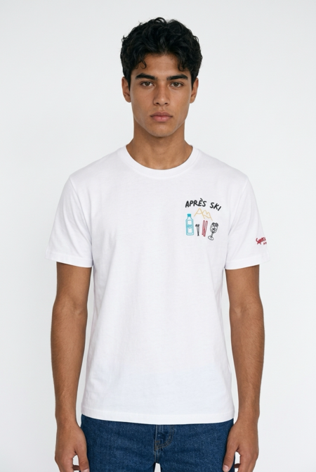 Superculture T-shirt Apres Ski Bianco