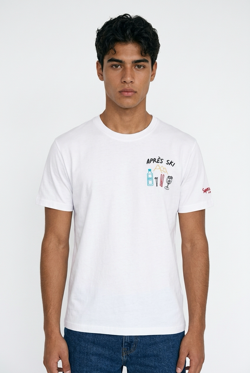 Superculture T-shirt Apres Ski Bianco