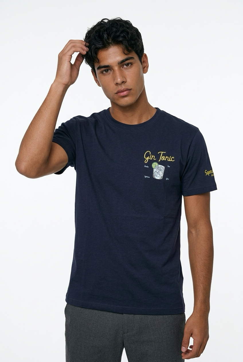 Superculture T-shirt Gin Tonic Blu