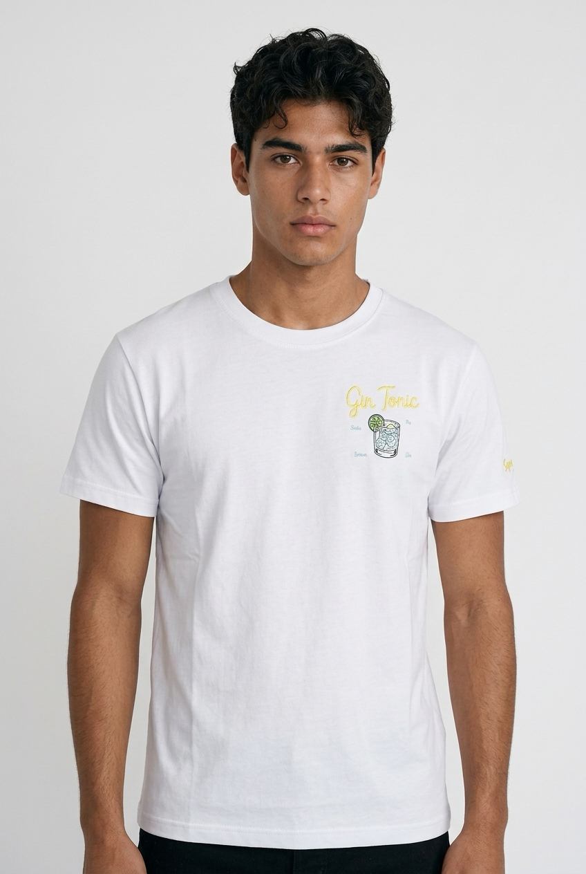 Superculture T-shirt Gin Tonic Bianco
