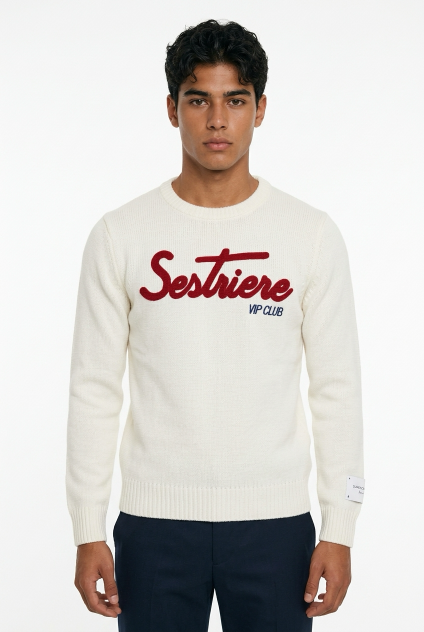Superculture Maglia Girocollo Sestriere Panna