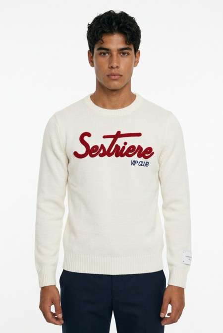 Superculture Maglia Girocollo Sestriere Panna