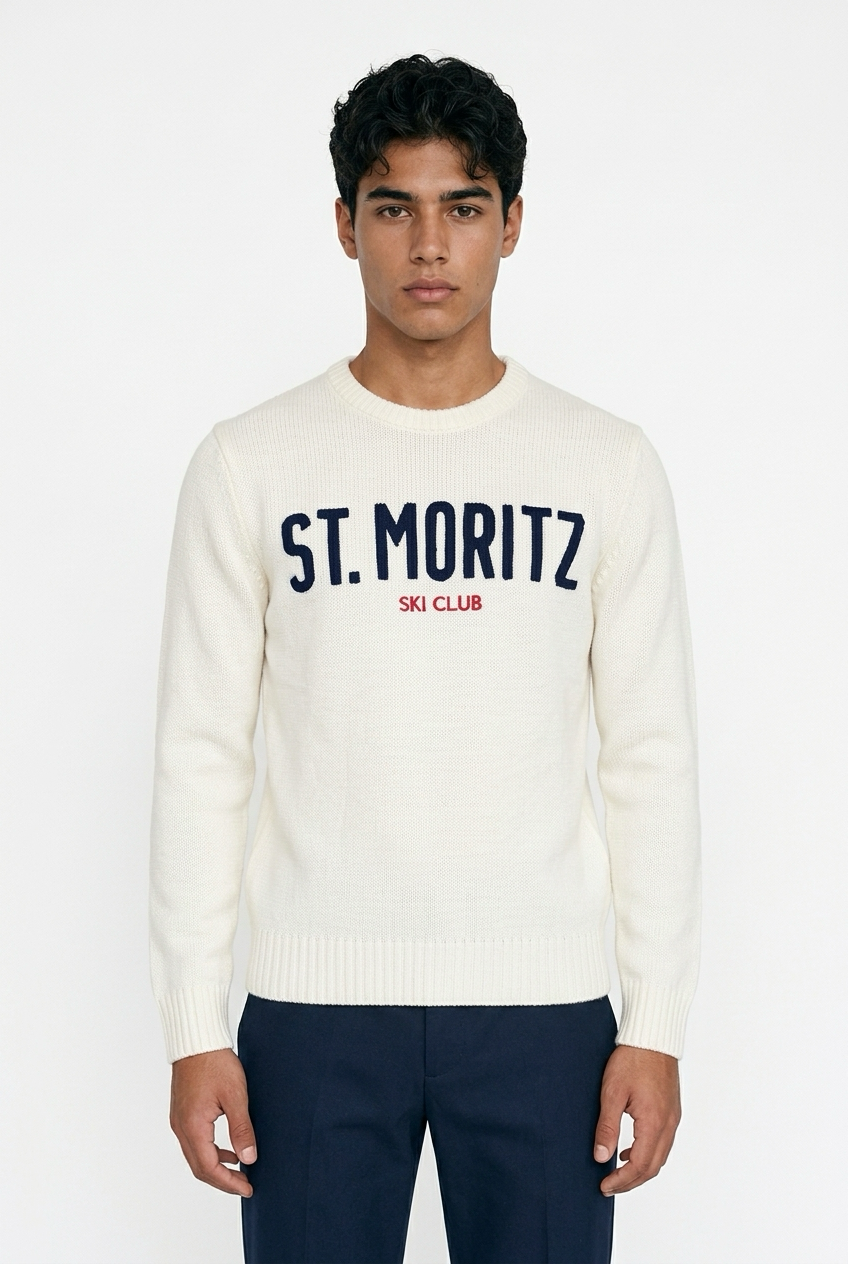 Superculture Maglia Girocollo St. Moritz Panna