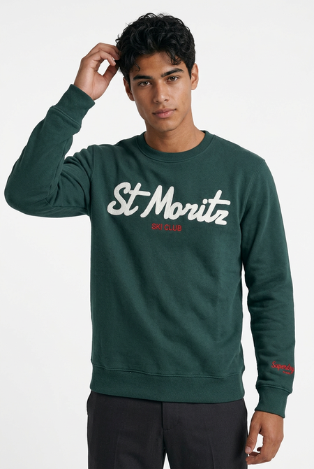 Superculture Felpa Girocollo St. Moritz Verde