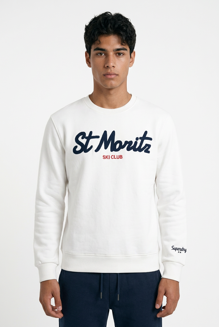 Superculture Felpa Girocollo St. Moritz Panna