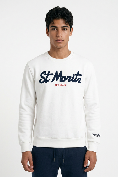 Superculture Felpa Girocollo St. Moritz Panna