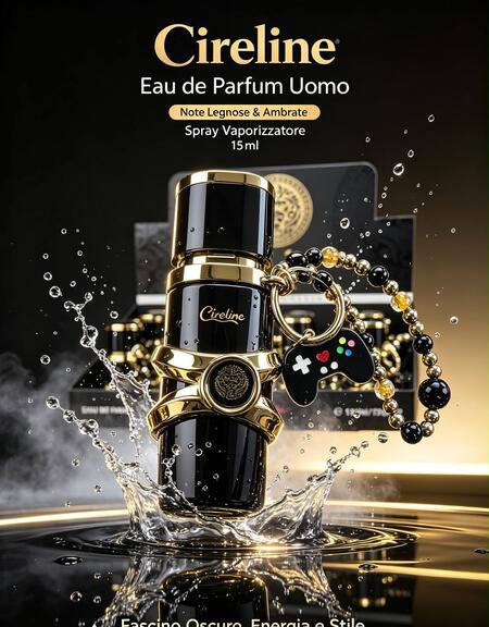 Circline Edp da 15 ml + portachiavi Asad Nero [Conf. da 12 pezzi]