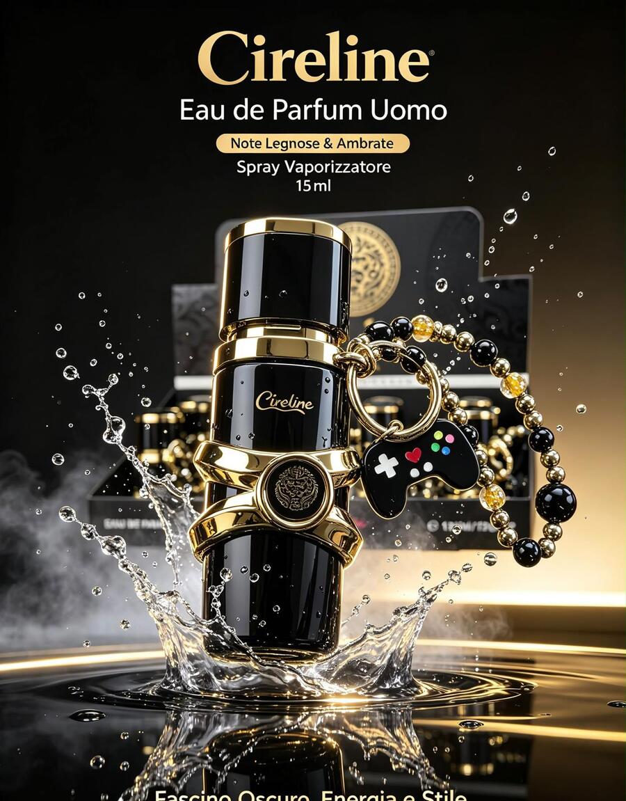 Circline Edp da 15 ml + portachiavi Asad Nero [Conf. da 12 pezzi]
