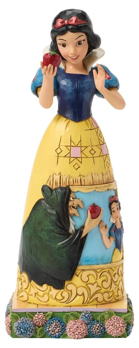 Jim Shore Statuina Biancaneve con Mela e Scena Disney Traditions "A Poisoned Promise"