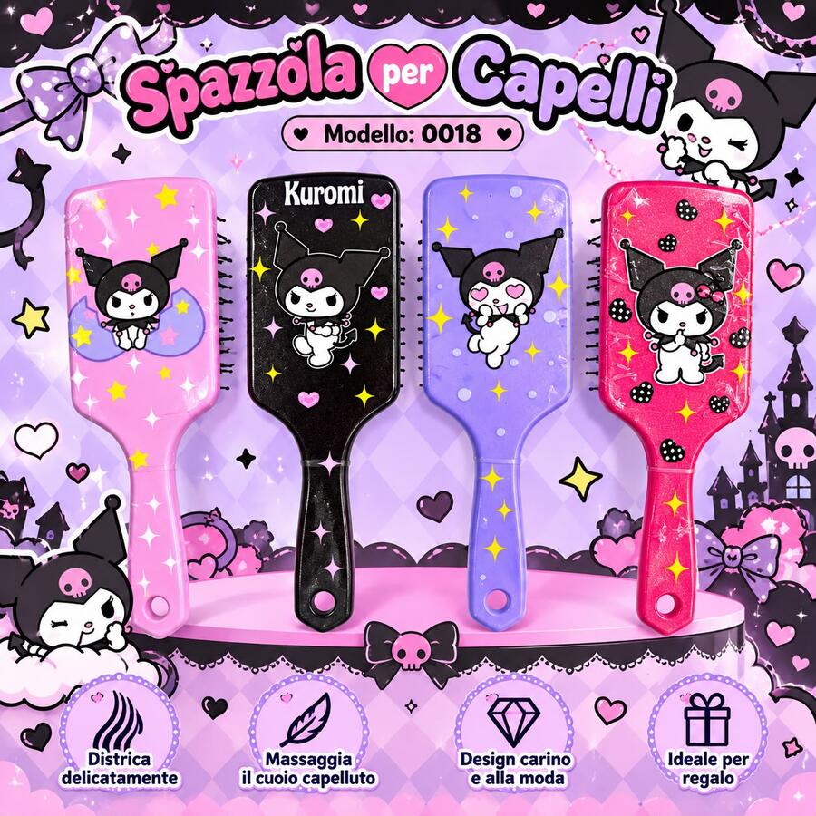 Kuromi Spazzola Per Capelli [Conf. da 12 pezzi]