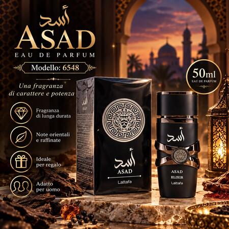 Asad Elixir Nero Edp da 50 ml [Conf. da 6 pezzi]