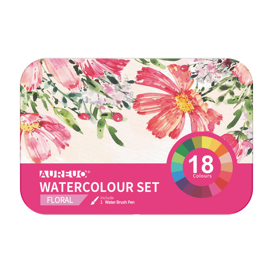 Acquerelli Demi-Godet con Pennello Brush DOM - conf. 18 pz