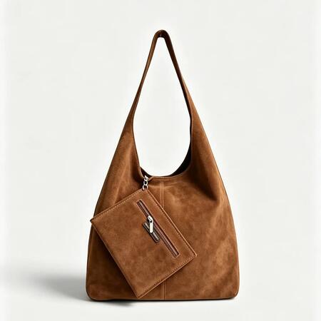 Borsa shopper in vera pelle con cerniera Made in Italy