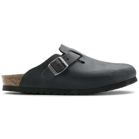 Birkenstock Boston Pelle Oliata Nero