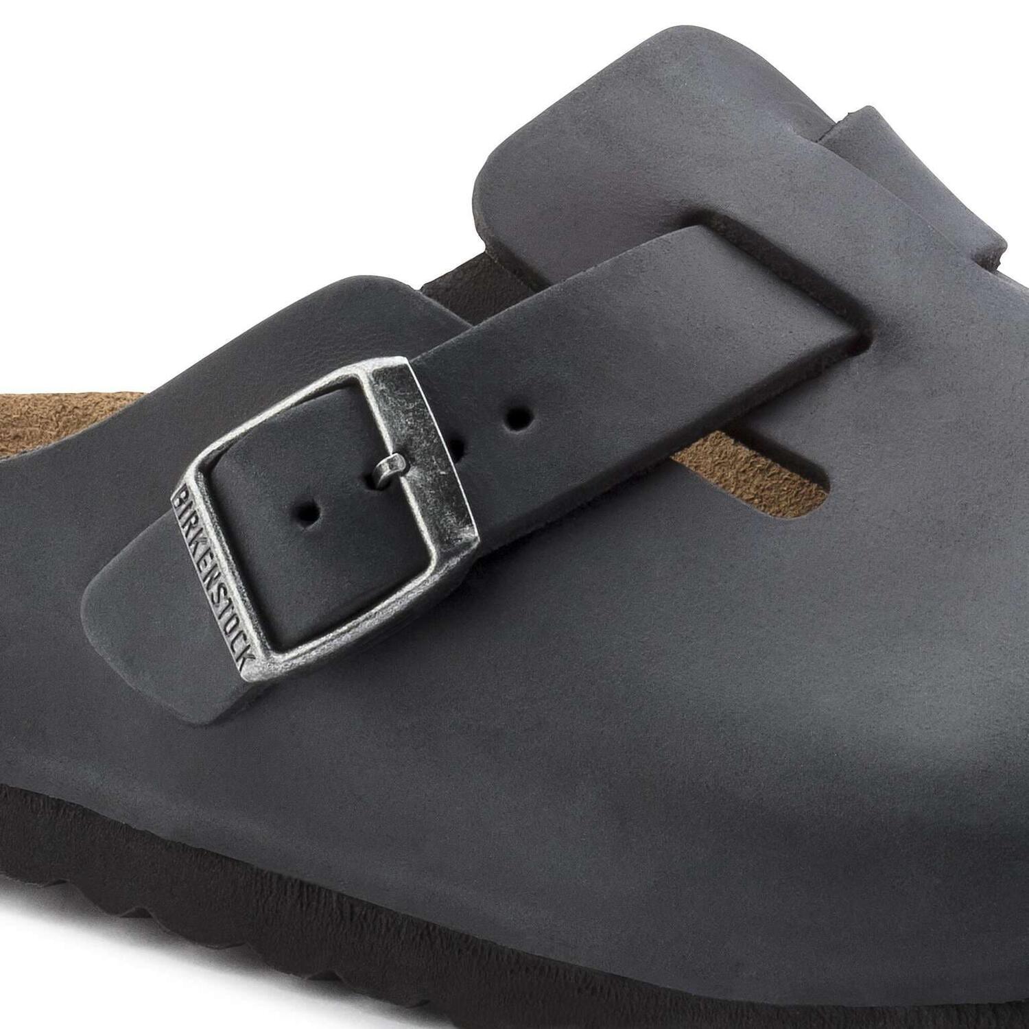 Birkenstock Boston Pelle Oliata Nero