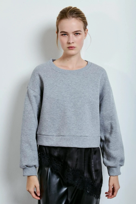 Two Way Felpa Asimmetrica Con Pizzo 