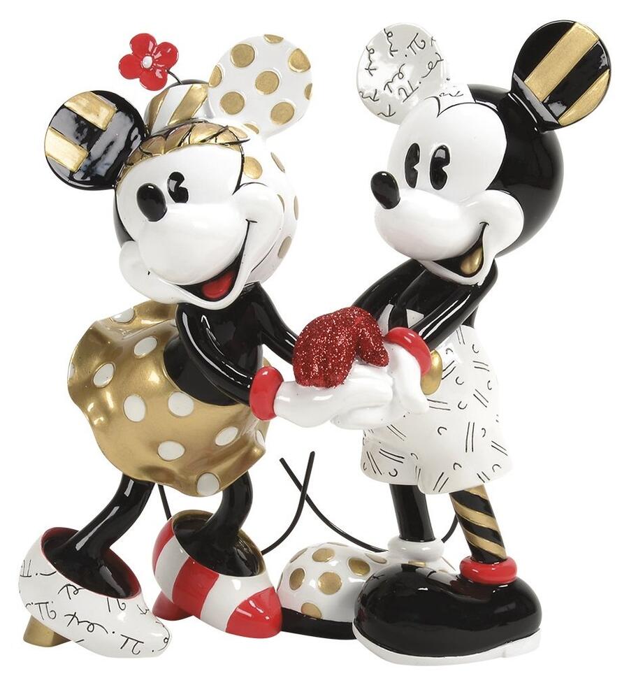 Romero Britto Statuina Topolino e Minnie Midas Recolor Disney Britto Collection