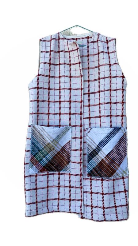 Gilet lungo a quadri