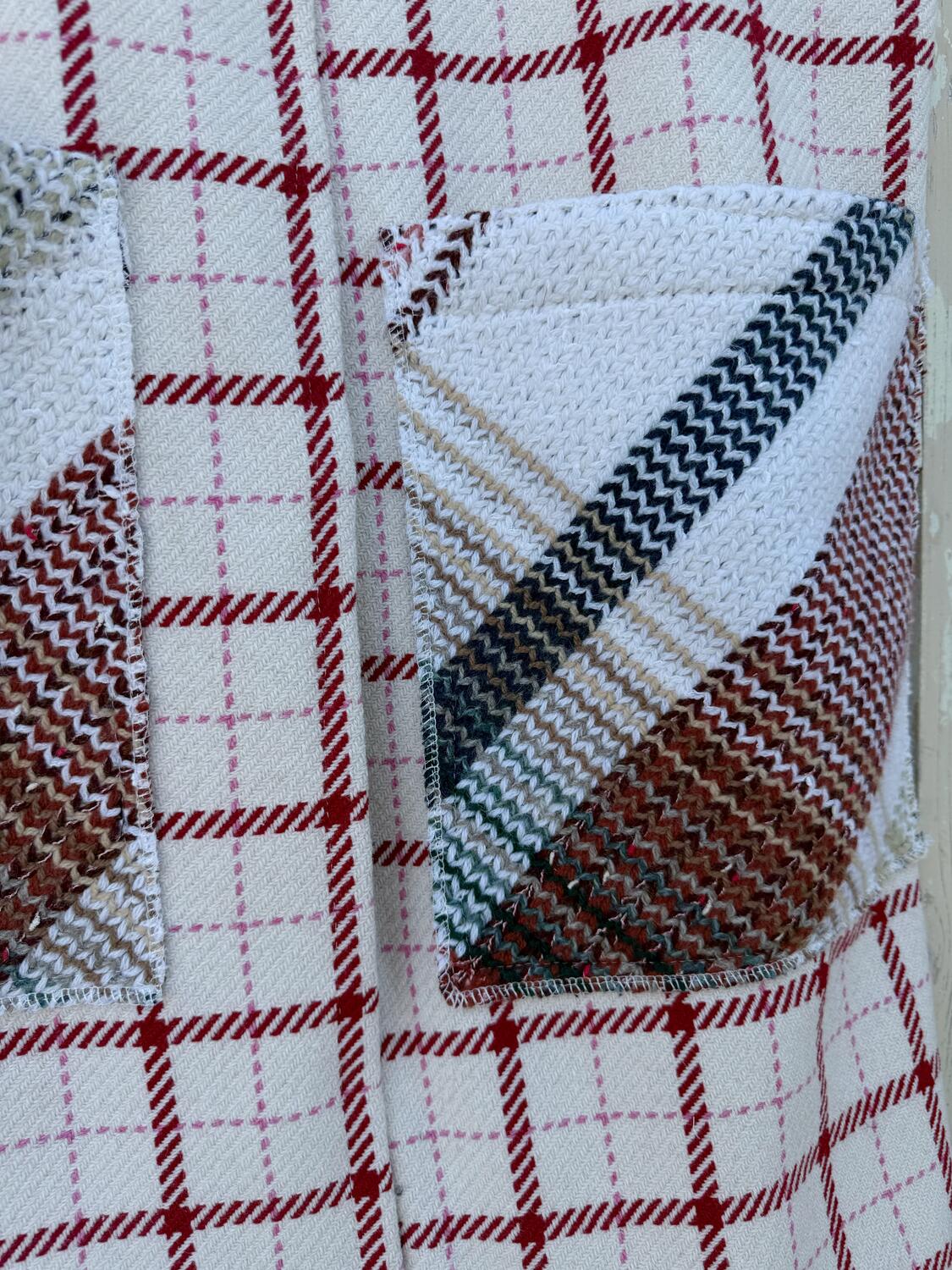 Gilet lungo a quadri