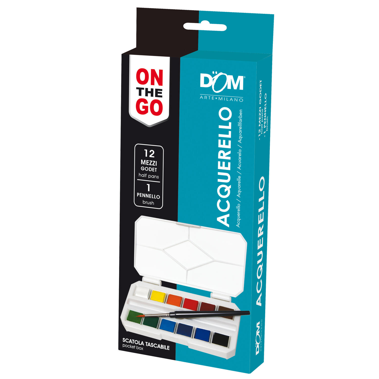 Acquerelli On the Go DOM - conf. 12 colori