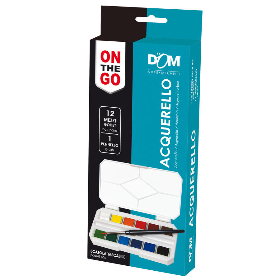 Acquerelli On the Go DOM - conf. 12 colori