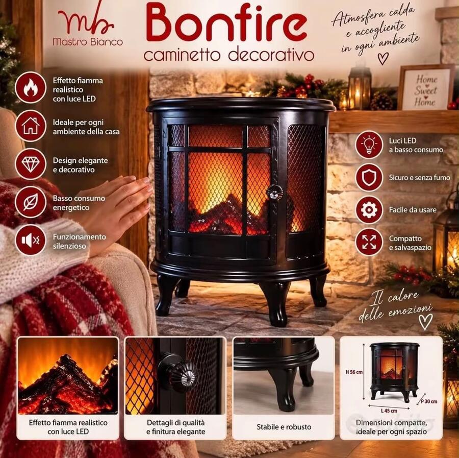 CAMINETTO CON EFFETTO FIAMMA A LED PER AVERE ATMOSFERA E CALORE IN OGNI ANGOLO