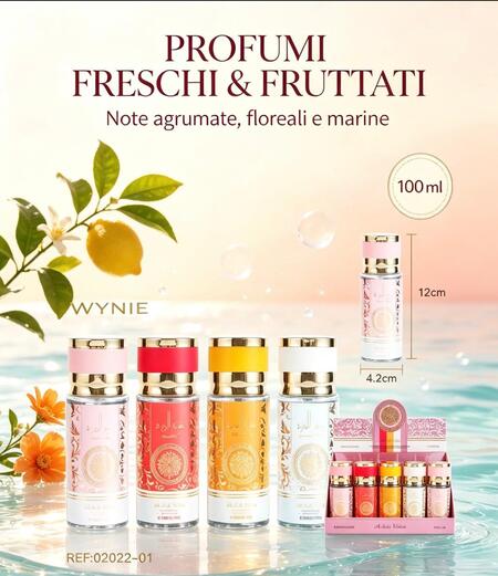Wynie Acqua Profumata da 100 ml (similare arabo)
 [Conf.da 15 pezzi]