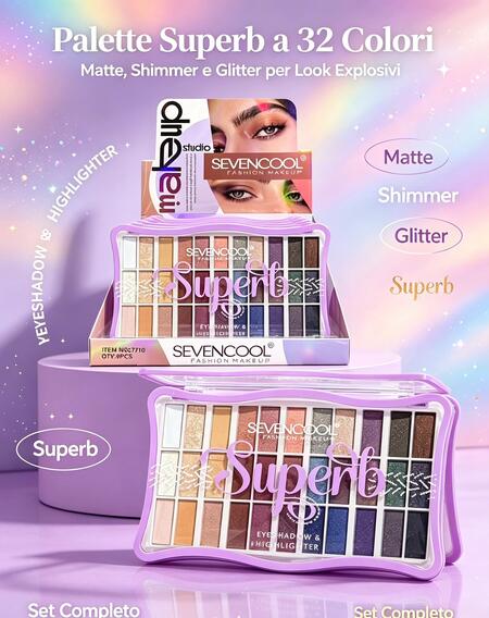 Sevencool Palette Superb 32 colori
 [Conf.da 6 pezzi]